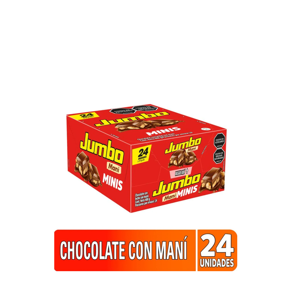 JUMBO MANI MINIS 17GR X 24 UNDS ( 1 CAJA X 12 DISPLAY X 24 UNDS)