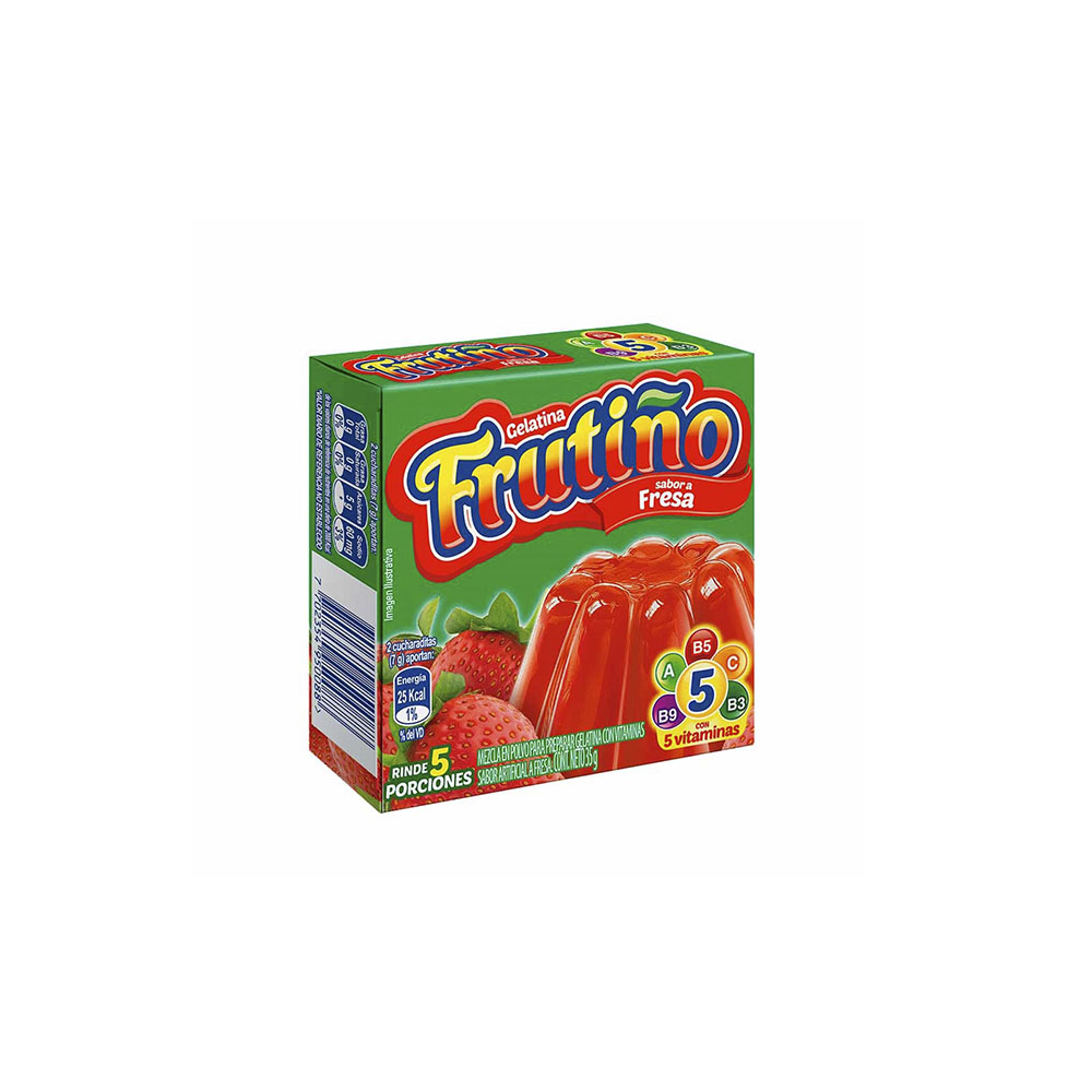 GELATINA FRUTIÑO FRESA 14GR ( 1 CAJA X 48 UND )