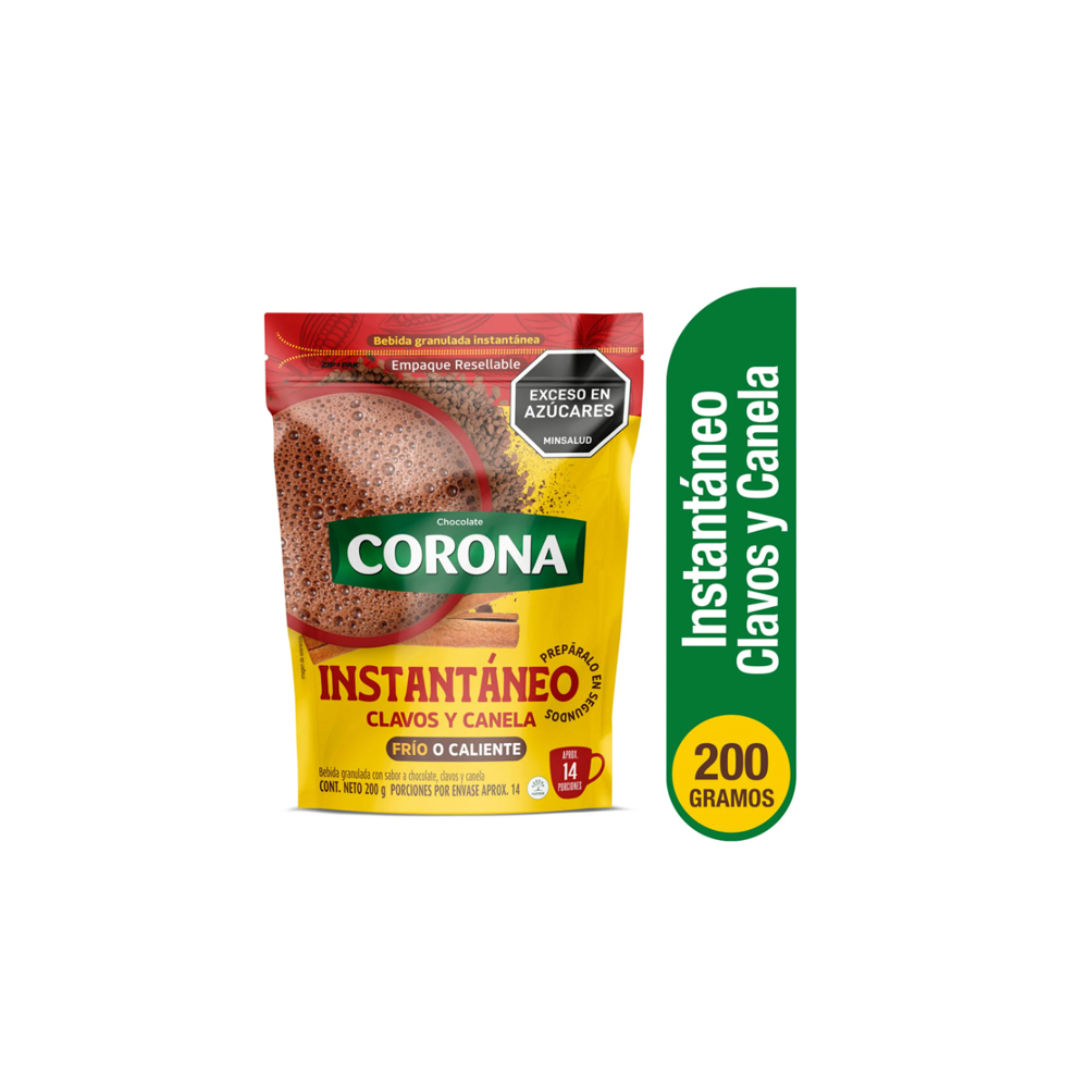 CHOCOLATE CORONA INSTANTANEO CYC 200GR ( 1 CAJA X 24 UNDS )