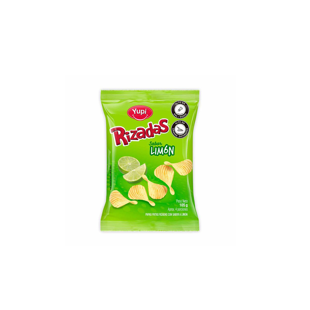 RIZADAS LIMON 105GR (1 CAJA X 20 UNDS)