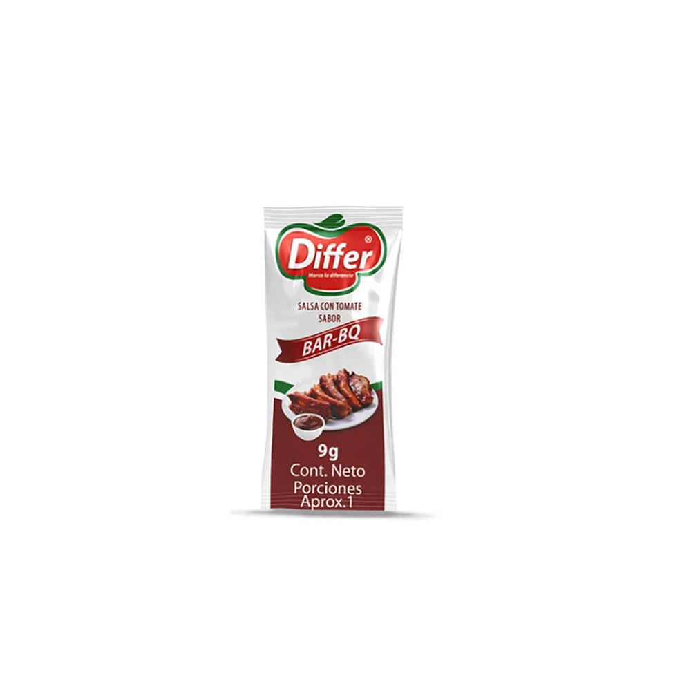 SACHET BBQ DIFFER 6GR ( 1 PAQUETE X 102 UNDS )