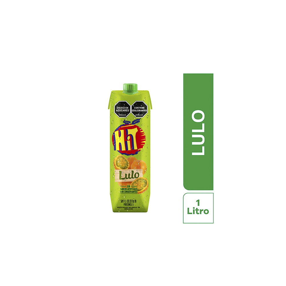 JUGO HIT LITRO LULO TETRAPACK  X 12 UNDS
