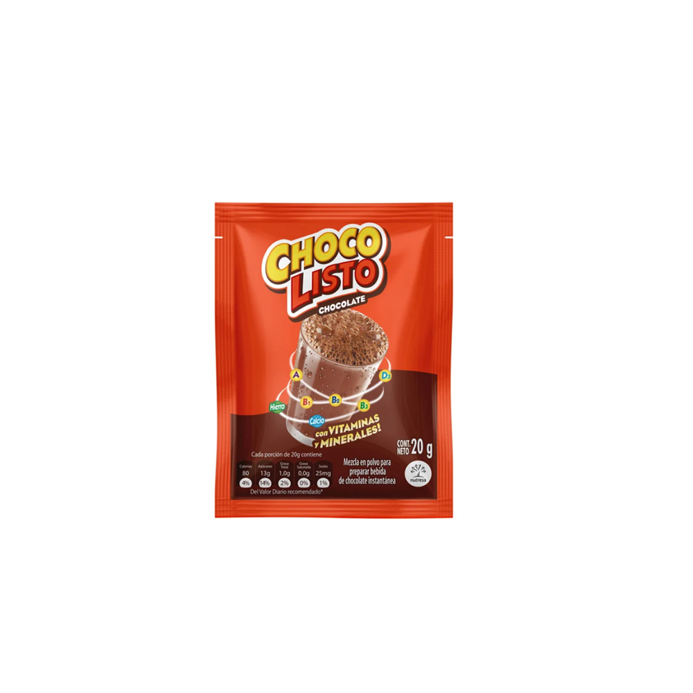 CHOCOLISTO SOBRE 15G  ( 1 CAJA X 20 TIRAS X 18 SOBRES )
