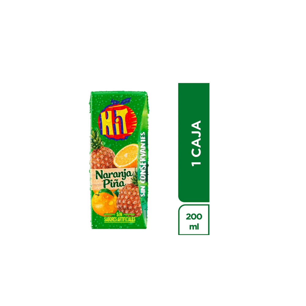 JUGO HIT NARANJA PIÑA 200 ML ( 1 CAJA X 24 UNDS )