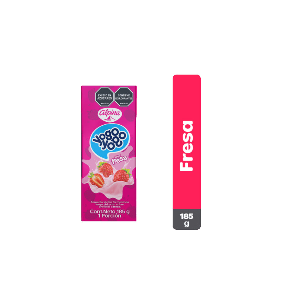 YOGO YOGO FRESA 185 ML ( 1 CAJA X 27 UNDS )