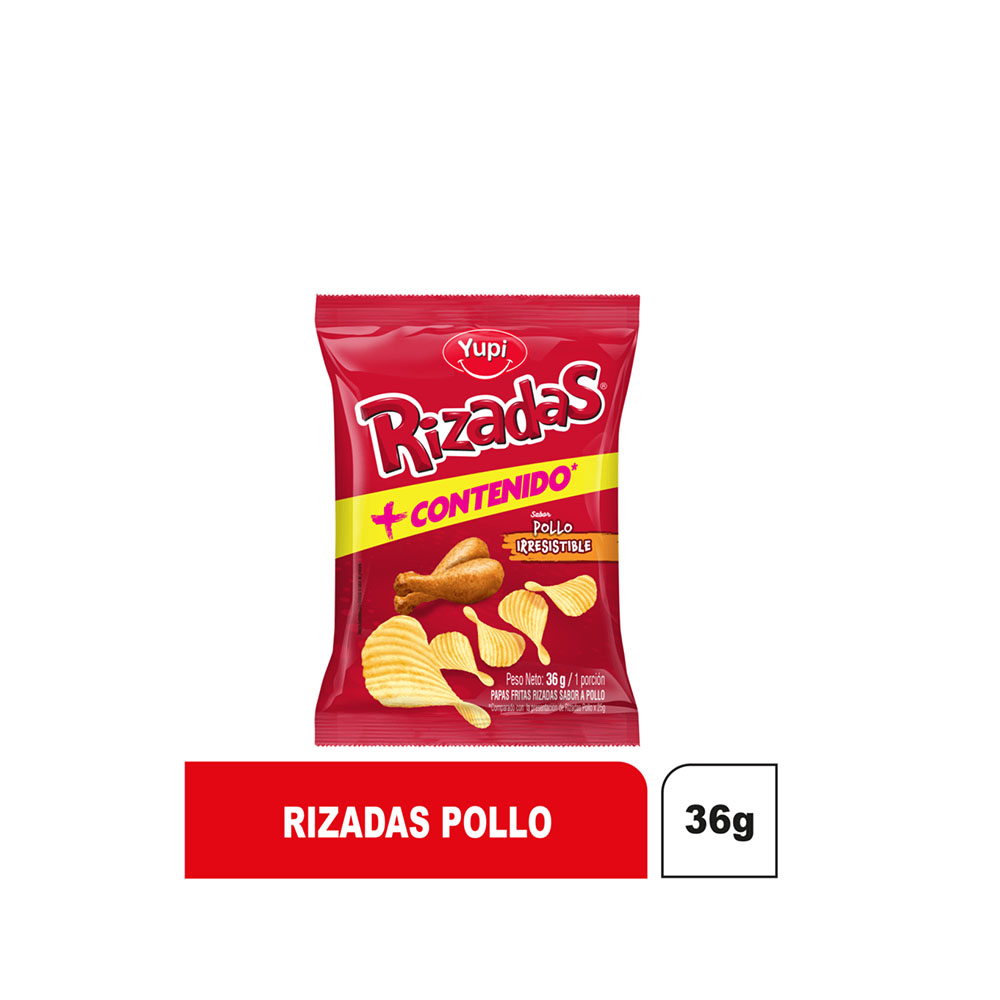 RIZADAS POLLO 36G (1 CAJA X 6 DISPLAYS X 8 UNDS)