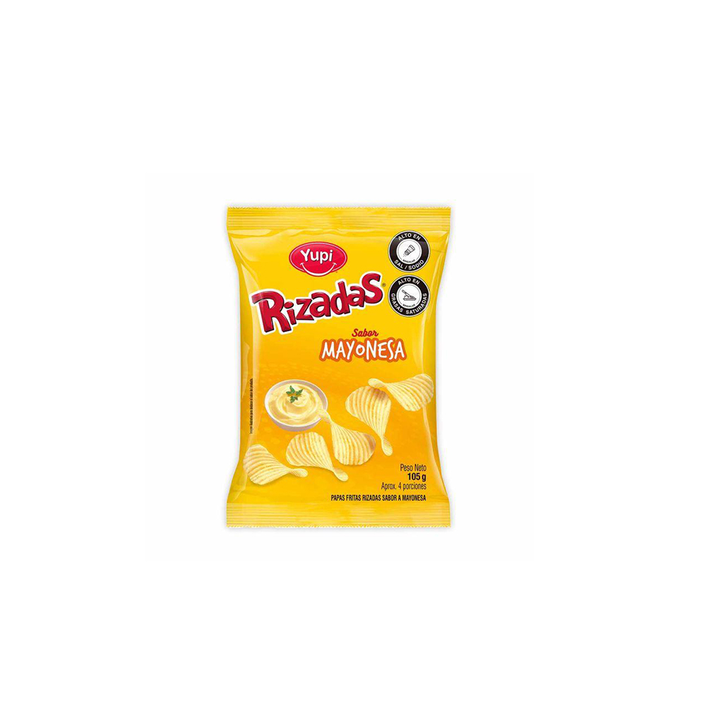 RIZADAS MAYONESA 105G (1 CAJA X 20 UNDS)